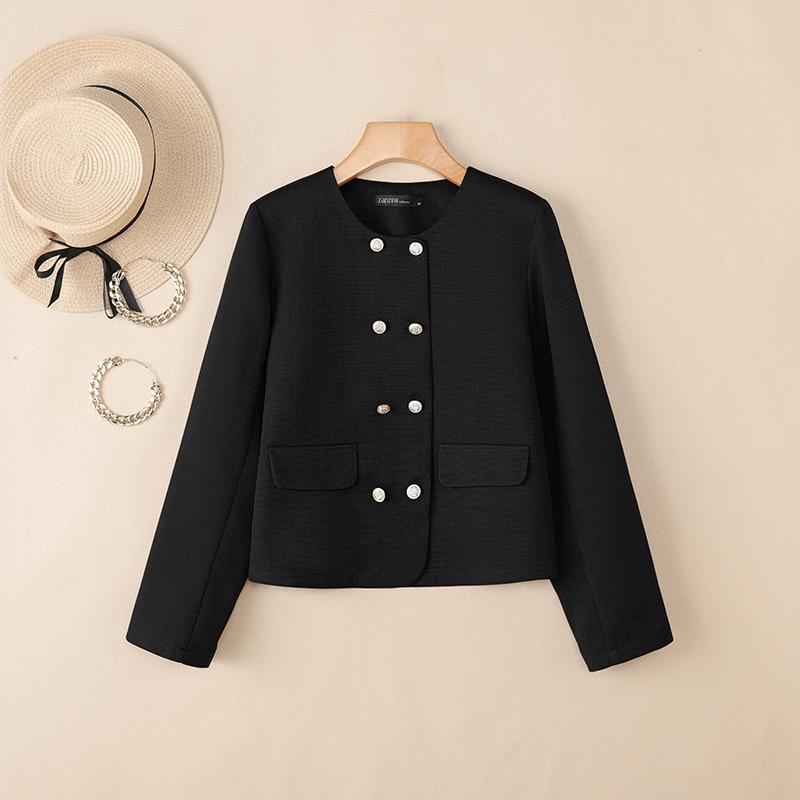 

ZANZEA Женский повседневный кардиган-блейзер с круглым вырезом и длинными рукавами 3XL чёрный