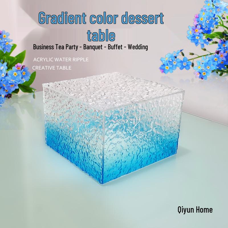 Acrylic Ripple Dessert Display Stand for Weddings and Buffets