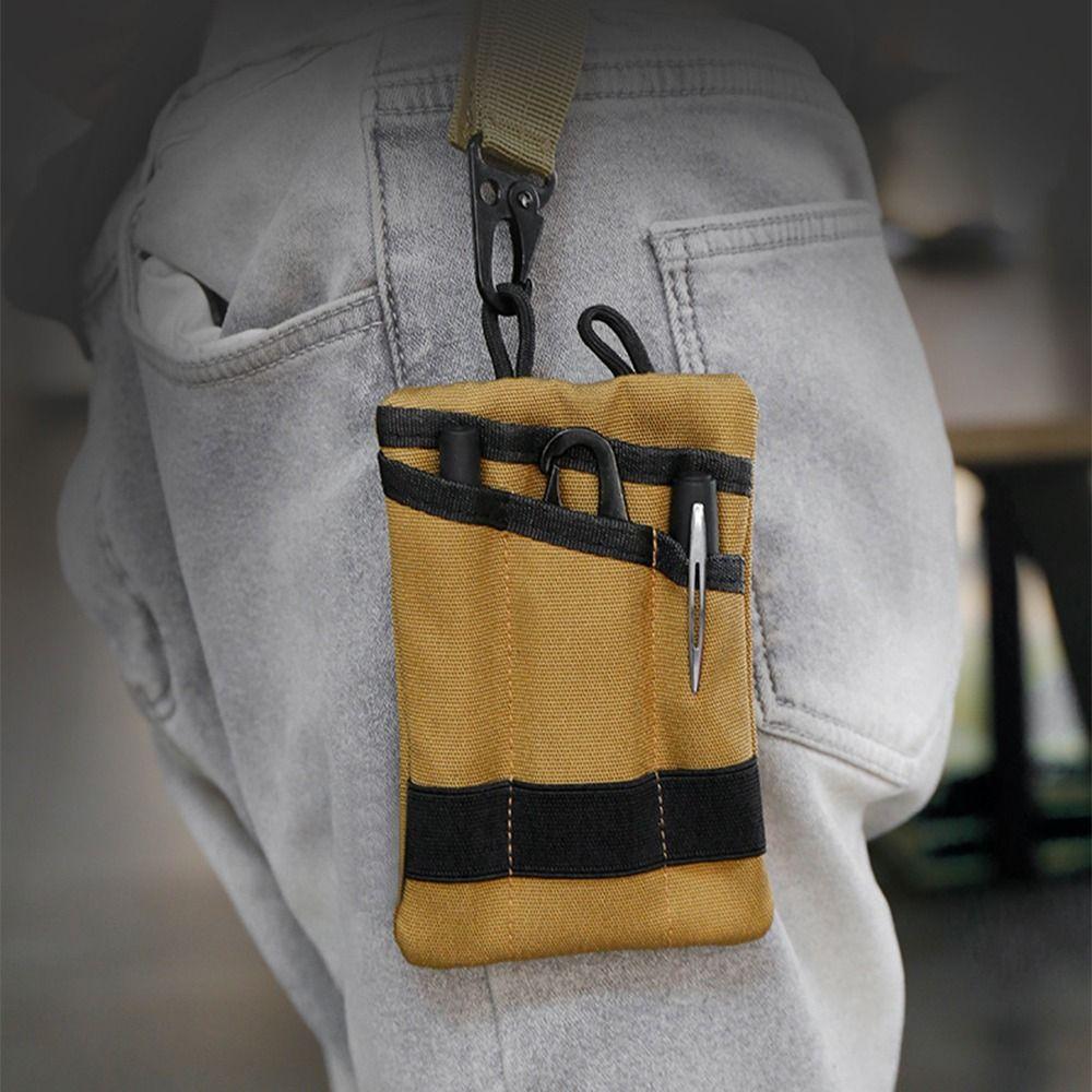 Compact Mini EDC Tool Bag Durable Waterproof Card Key Pouch Stretch Band Shoulder Straps Tool Organizers Bag Outdoor Activities