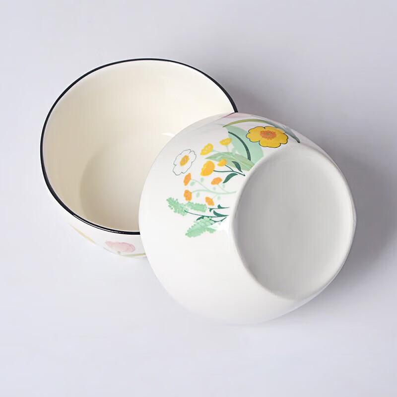 Chinesisches Keramik Geschirr Geschenkset (6 Schüsseln, 6 Löffel)