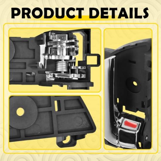 2 Ide Interior Door Handle RH Passenger Side Front/Rear For 11-15 Kia Sorento