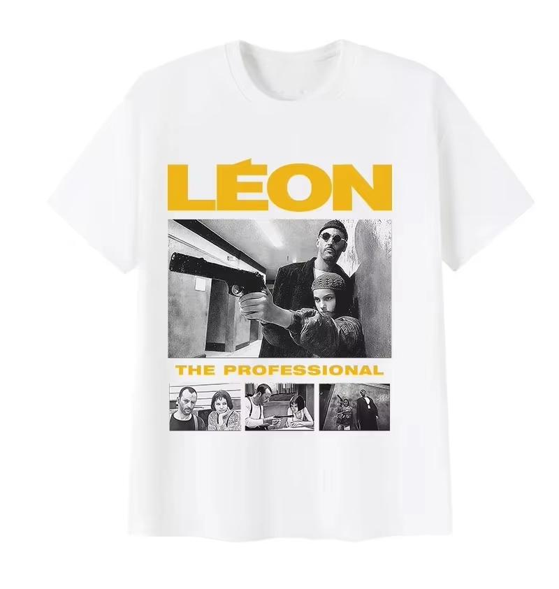 Movie Leon The Professional Graphic T Shirt Unisexs Womens Fashion ONeck Short Sleeve Tees Vintage High Street Tees Unisex