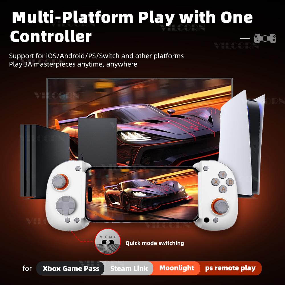 D8 Plus Stretch Gamepad voor Android iOS Tablet met Hall Joystick, Switch en PC Ondersteuning