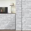 1roll 20x300cm Wood Grain Floor Stickers PVC Self-Adhesive Thickened Waterproof Wall Stickers, for Living Room Office Home Decor