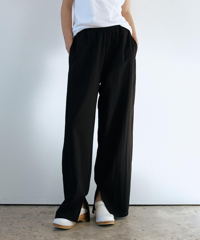 Yulago Slit Banding Wide Pants