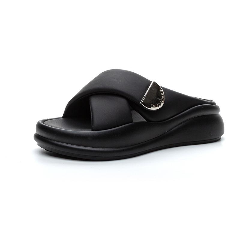 Sandales à semelle épaisse Pantoufles Mode Pain Chaussures pour femmes