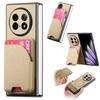 For Oppo Find N5 5G Magnetic Case Kickstand Denim Texture Leather Back Cover with Detachable Card Bag