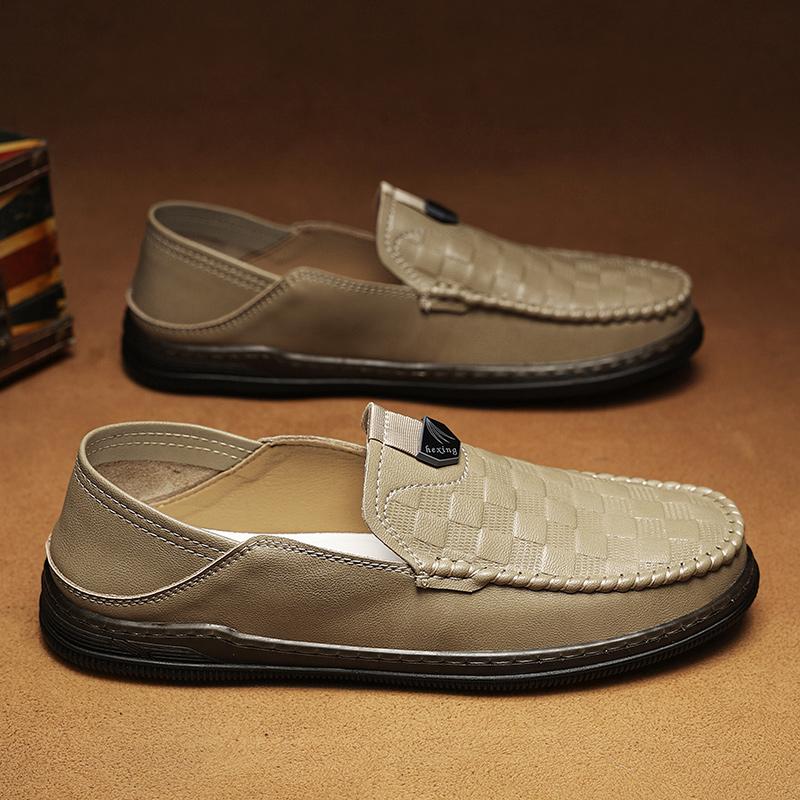 FashionHigh Quality Brand Men's Leather Casual Shoes Anti Slip Wear-resistant Oxford Shoes Men's Commuting Work Shoes Free Delivery