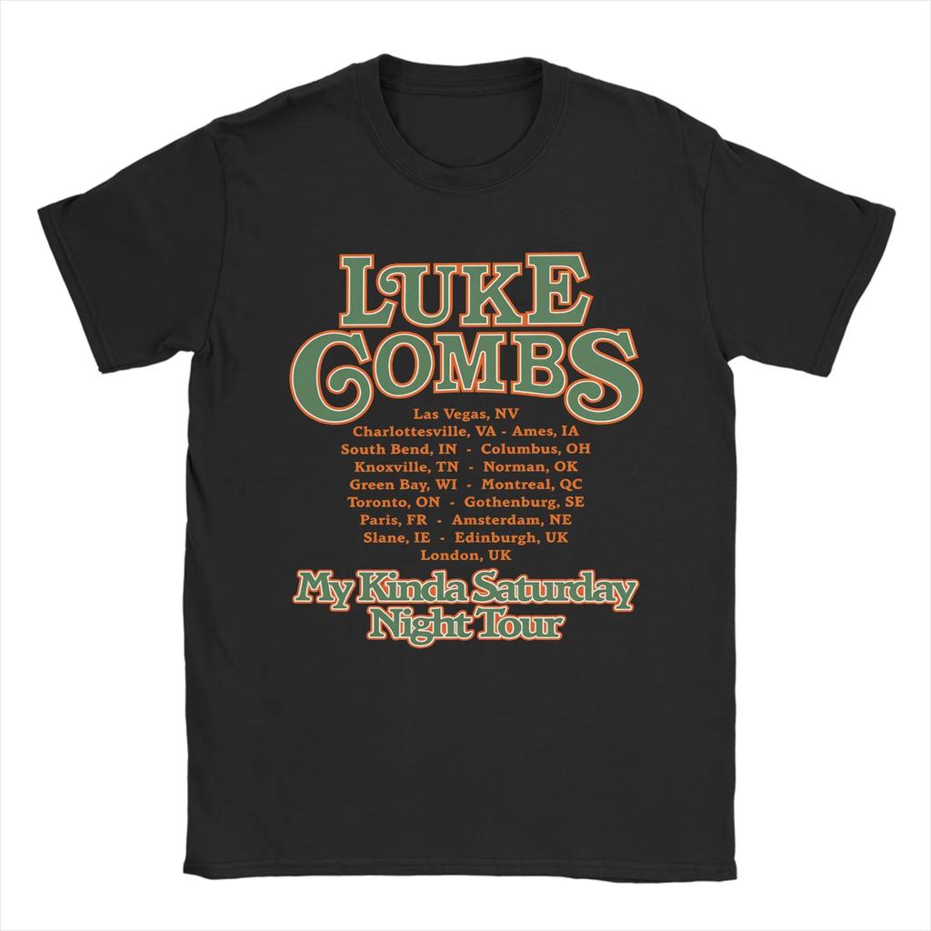 2026 Country Music Singer Luke Combs 2026 Tour Poster Print T-Shirt Women Men Streetwear Fashion Oversized Cotton Solf Summer New Tee Short Sleeve Top