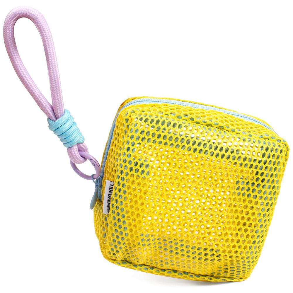 Quadratische Netz-Kosmetiktasche, Tragbare quadratische Kosmetik-Aufbewahrungstasche mit Reißverschluss, Mehrzweck-Kleinteile-Aufbewahrungstasche