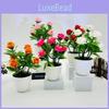 Rose Ornament Artificial Green Potted Plant Bonsai For Home Or Wedding Venue