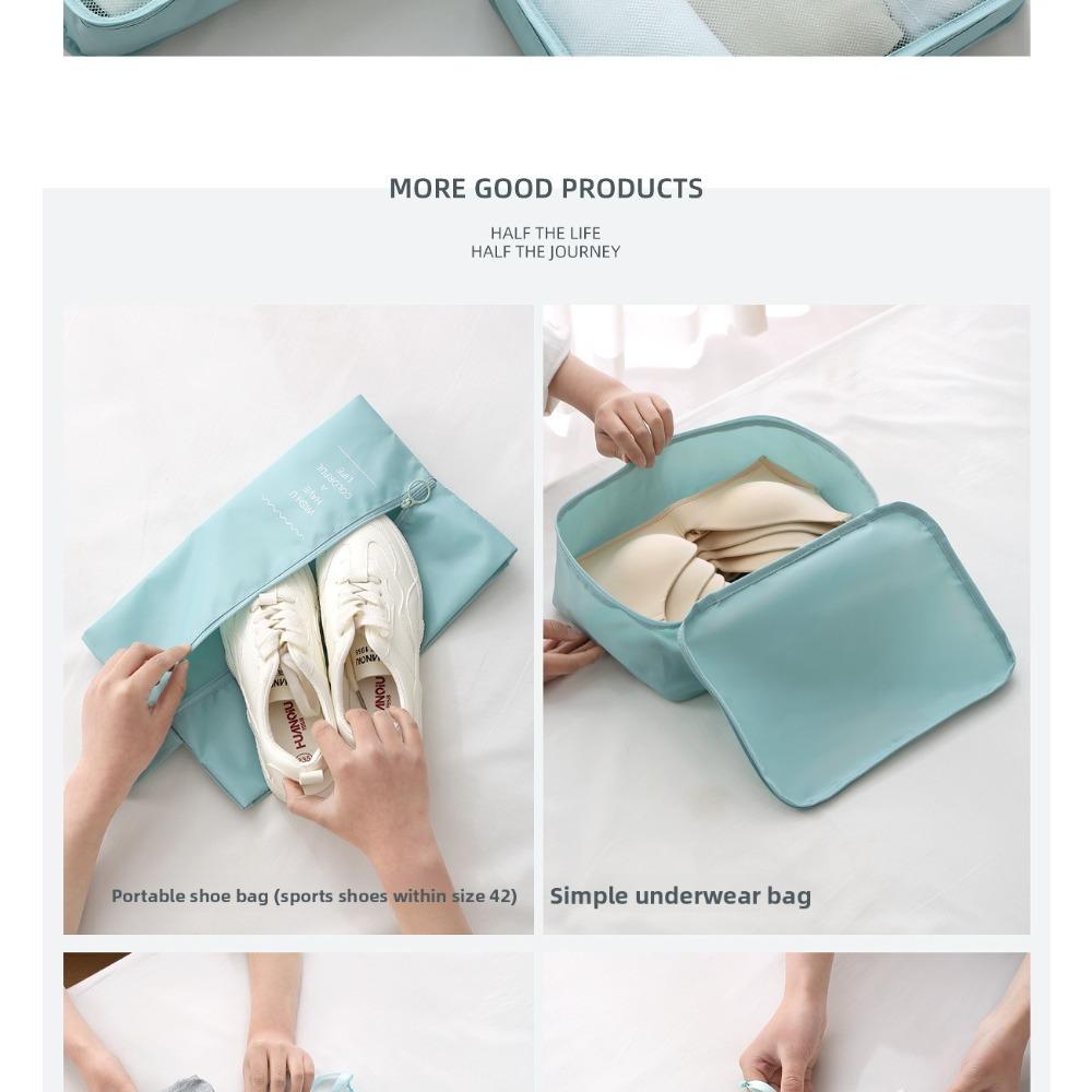 8-6 Pcs Travel Storage Bag Set, Clothing Organizer Packing Bags Suitcase Luggage Organizer Pouches