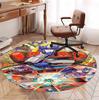 American science Pattern Round Rug, Indoor/Outdoor Mat, for Picnic, Gameroom, Bedroom, Office, Living Room, Home Decor Carpet, Birthday Gift