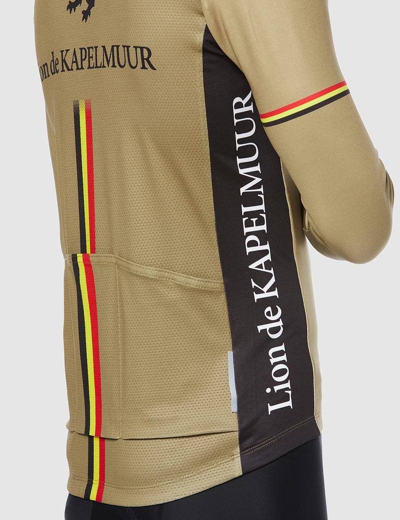 Lion De Kapelmuur Light Warm Belgian Sand Gold Jersey, Line,