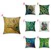 Elegant Peacock Feathers Sofa Bed Car Home Decoration Pillow Case For Stylish Interiors