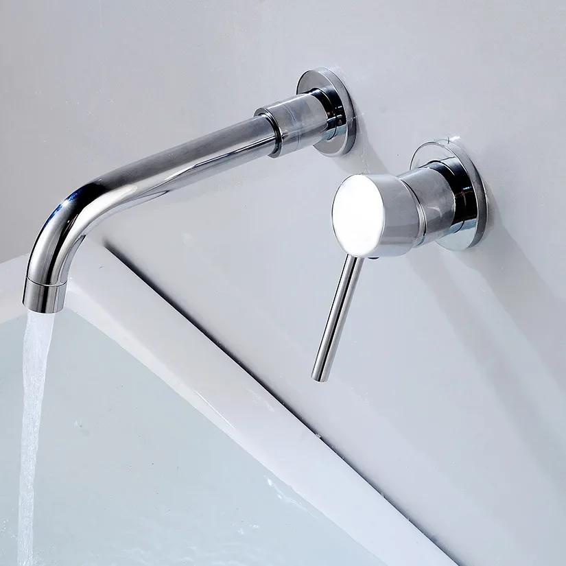 

Bagnolux Brass Bathroom Faucet - Brushed Gold Single Lever, Hot/Cold Mixer, Deck Mounted