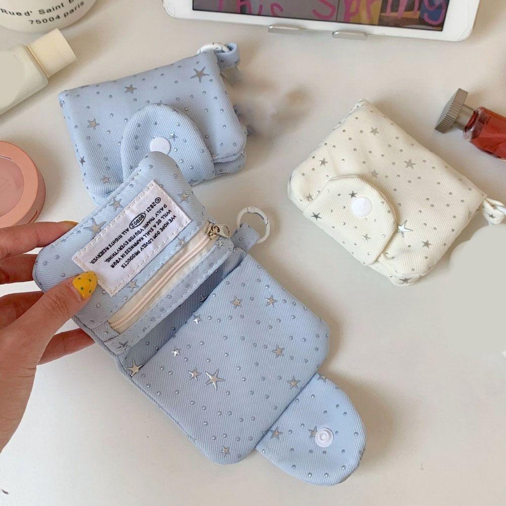 Zipper Star Sequins Card Bag Multi layer Coin Purse Portable ID Card Holder  Travel