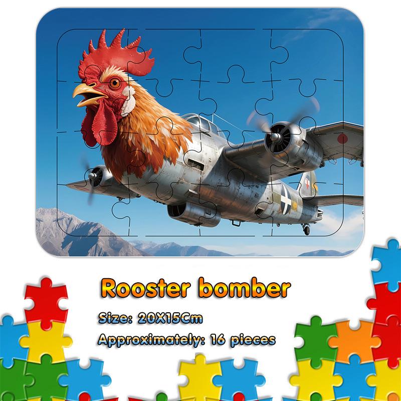 

Tung Tung Sahur Jigsaw Tralalero Tralala Desk Ornament Desktop Table Games Collection 16 Sheets Fun Puzzle Model Decor Kids Gift