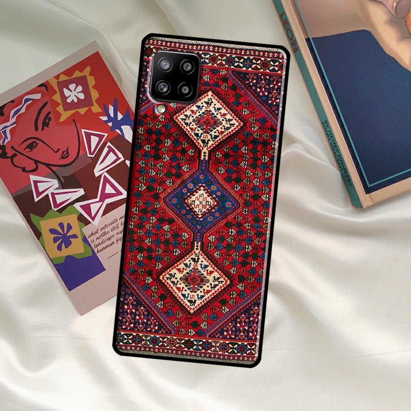 Persian Carpet Floral Pattern Case For Samsung Galaxy A54 A06 A05 A16 A26 A36 A56 A53 A32 A52 A33 A13 A55 A35 A15 A14 A34