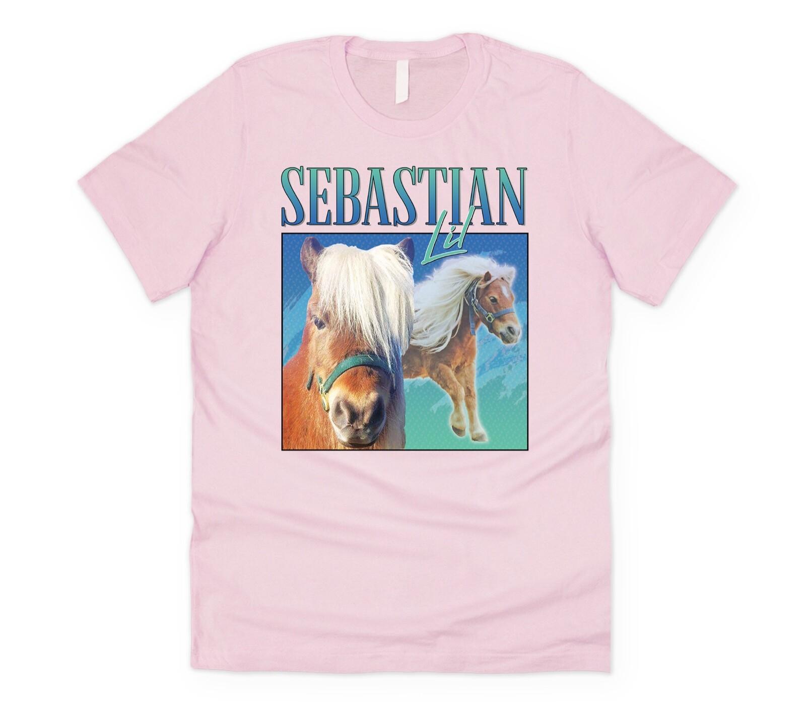 Lil Sebastian Homage T-shirt Tee Funny Parks and Rec Show Retro 90s Recreation M