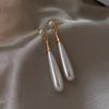 Real gold electroplated zircon pearl flower fritillary earrings simple stud earrings temperament earrings women
