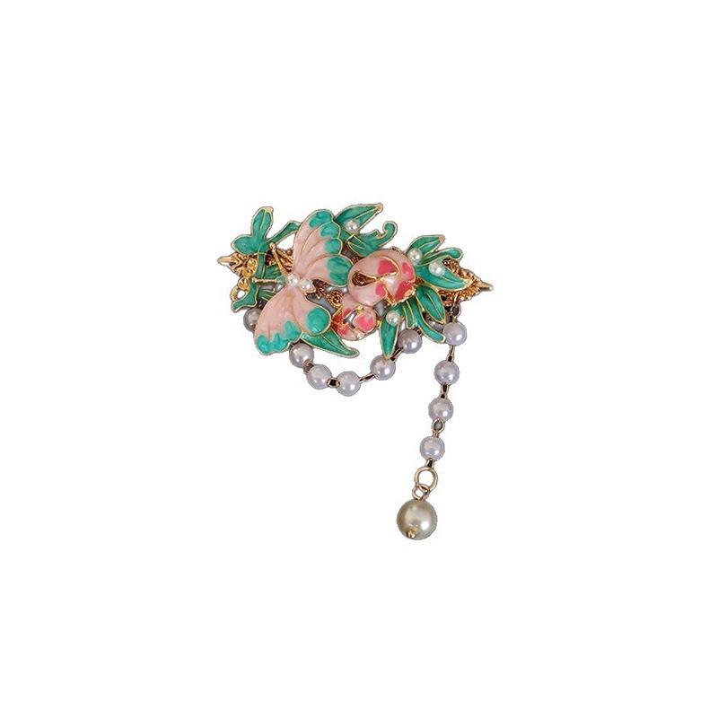 

Заколки для волос в древнем стиле с жемчужинами в виде благоприятных облаков цвета жженой синевы, заколки с бахромой в китайском стиле, аксессуары для укладки волос, головные аксессуары, заколки для волос