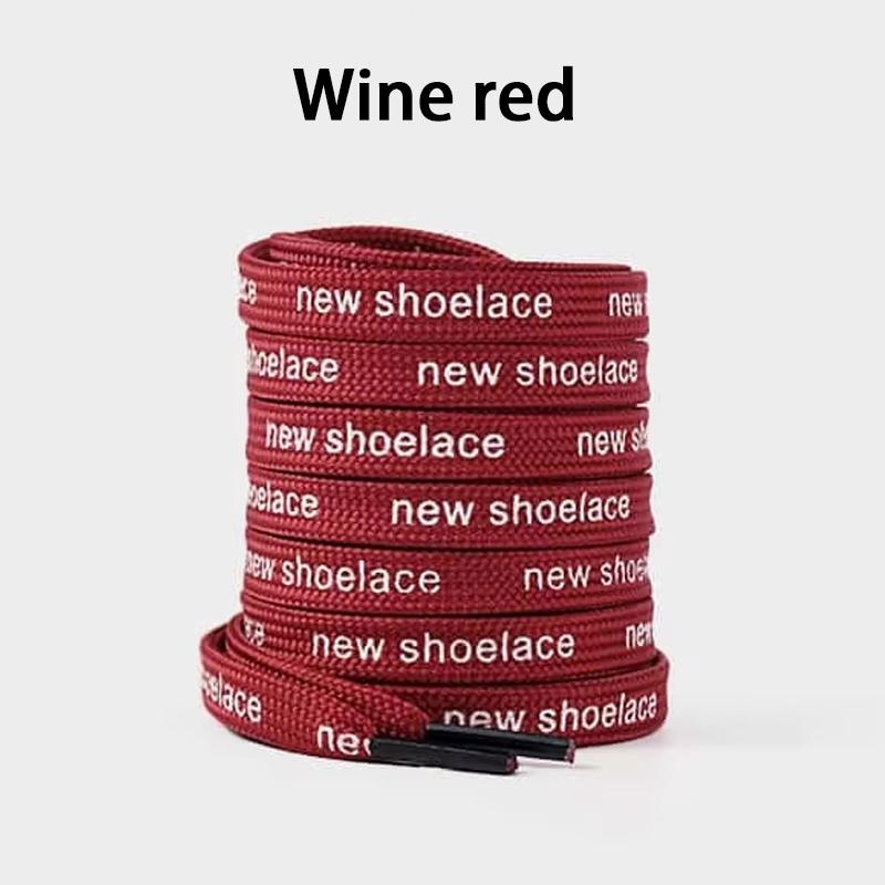 Dual-Color Letter Print Shoelaces Fashion Decorative Flat Shoe Strings Trendy Custom Upgrade Laces for Vintage Athletic Footwear