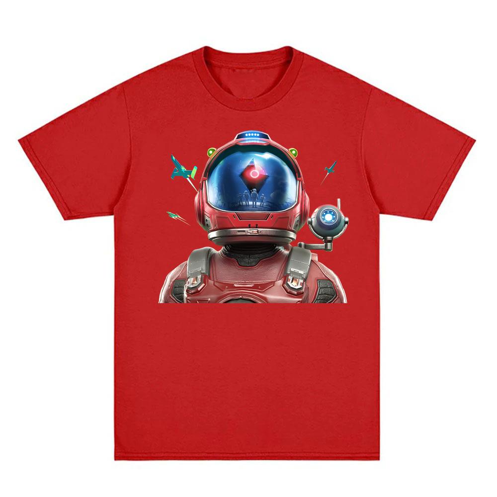 Новый Стиль Повседневная Футболка С Принтом Игровой Графики No Man s Sky Высококачественная Футболка Хлопковая Повседневная Удобная Верх XS