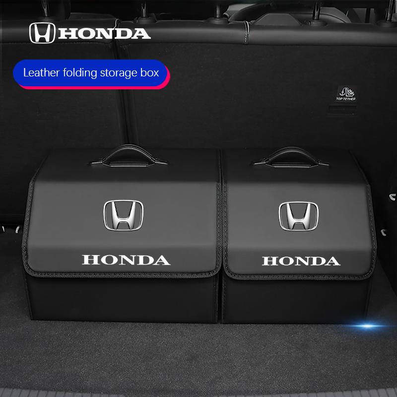 Car Trunk Storage Box High-capacity Leather Organizer Case For Honda Civic Accord Crosstour Spirior Odyssey Avancier UR-V Sienna