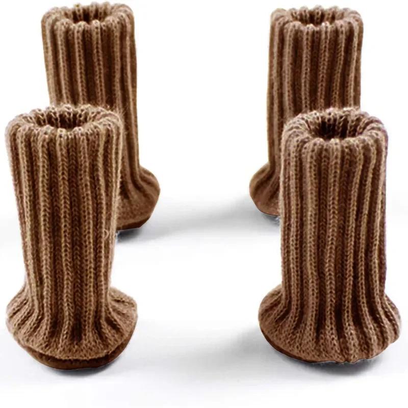 

4 шт. Носки для ножек стола, Вязаные носки для ножек стула, Защитники пола для мебели, Чехол-протектор для ножек стола и стула для мебели