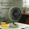 Retro USB-Powered Silent Desk Fan with Stepless Speed Control and Portable Brushless Motor