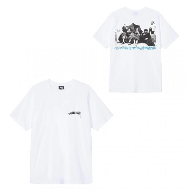 Pánské tričko s krátkým rukávem Volný střih Kulatý výstřih Potisk písmen Neformální Street Style Top pro páry