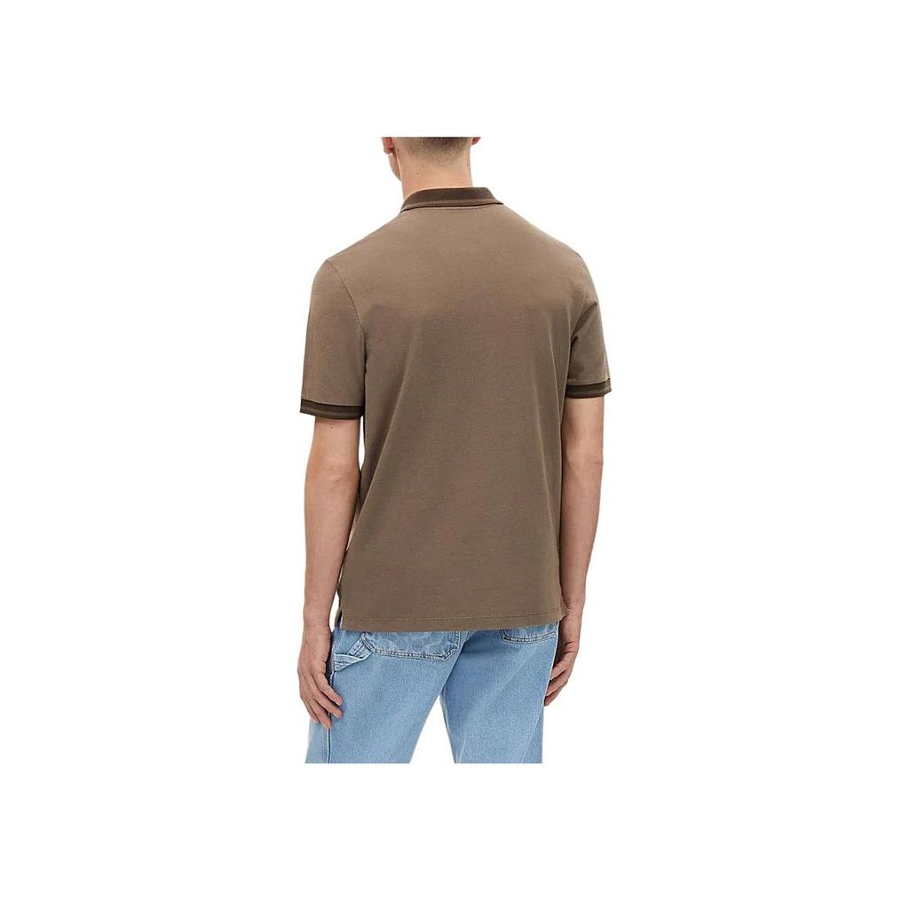 Coach Ss24 Logo Letter Print Short Sleeve Polo Shirt Men Polo Shirts Sand-Yellow CR488-SND