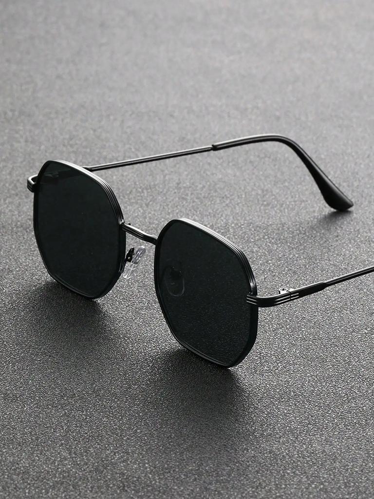1PCS Unisex Geometric Metal Frame Temperament Fashion Glasses For Outdoor Travel Driving Daily Life Accessories