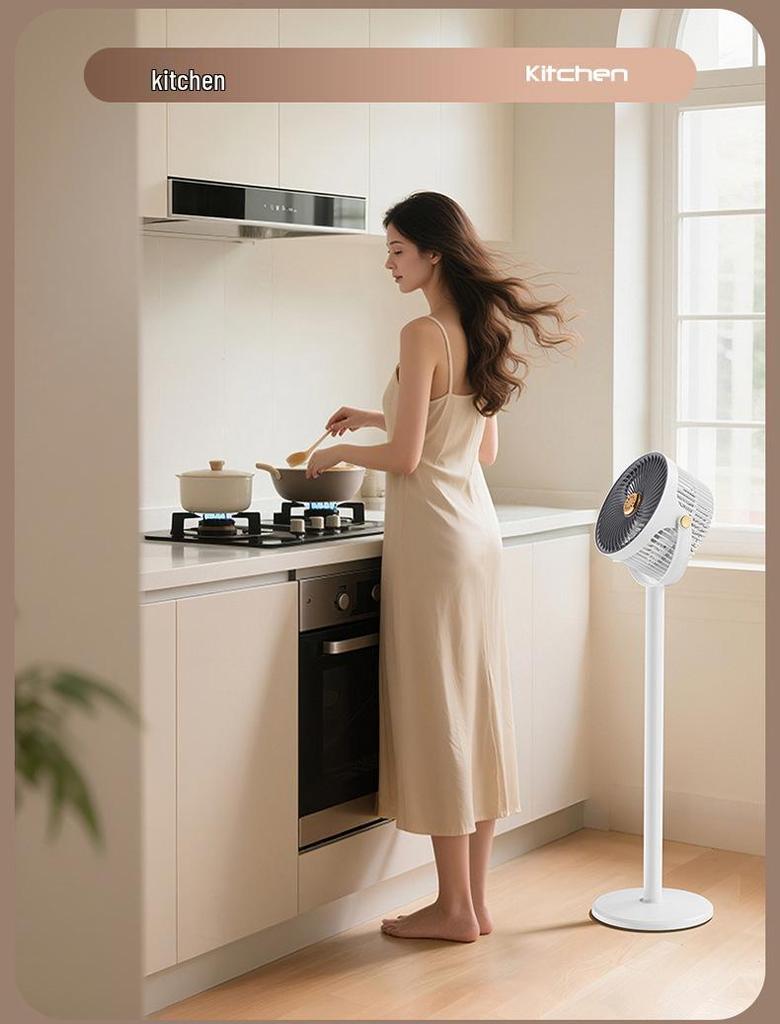 Rechargeable Vertical Floor and Desktop Circulation Fan for Home and Office