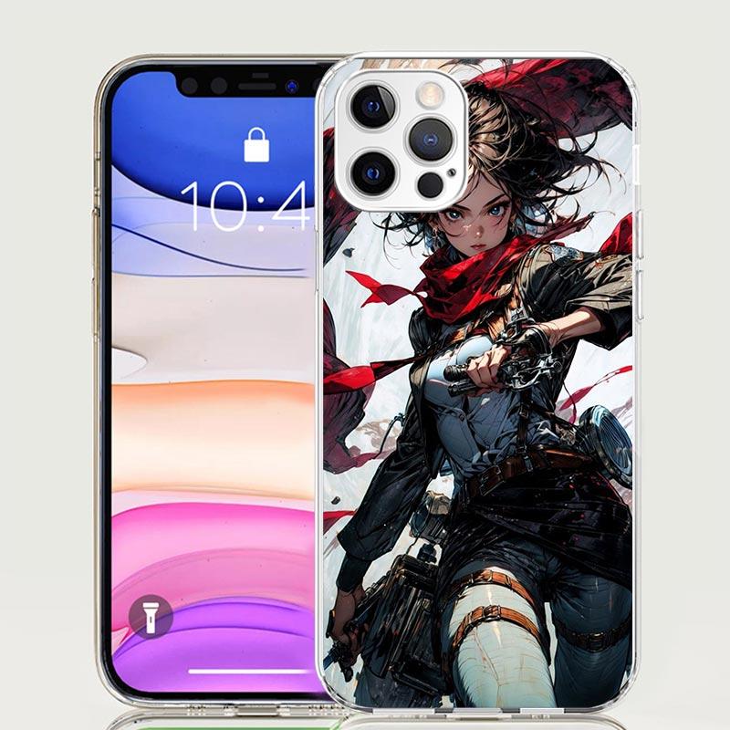 A-Attack On T-Titan Annie Mikasa Phone Case For iPhone 17 Air 16 15 Plus 11 14 Pro Max 13 Mini 12 7 8 + SE Pattern Art Customize