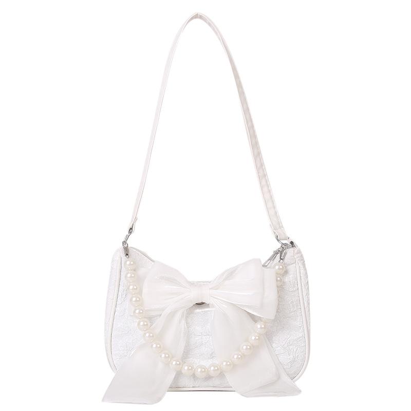 Fashion Bow Portable Pearl Bag Trendy New Messenger Small Bag Summer Popular Women's Shoulder Bag