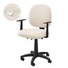 Waterproof Polyester Office Chair Cover Set Seat Cushion and Backrest Spill Resistant for Home Dining or Workspaces