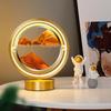 Flowing Sand Painting Table Lamp: Artistic Bedroom Night Light & Festival Birthday Gift with Three-Color Sand Flow.