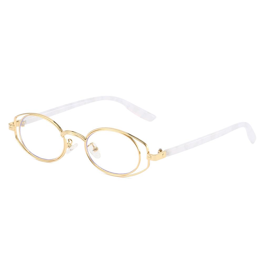 New Luxury Double Ring Oval Anti Blue Light Glasses  Unique Jelly Colored Design Anti Cell Phone Radiation Unisex Glasses