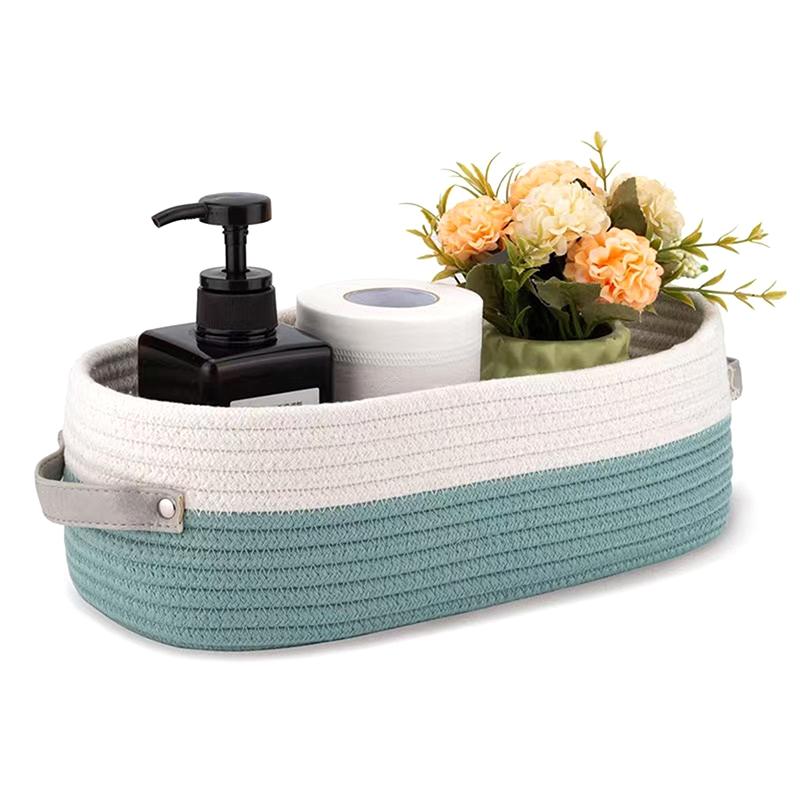 

Корзины для хранения из плетеной хлопковой веревки в стиле скандинавии, организуйте коробки, настольные принадлежности, организуйте корзину для хранения всякой всячины, ключевые косметические принадлежности A5