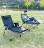 Portable High-Back Folding Outdoor Lounger with Armrests and Added Cotton - Ideal for Camping, Beach, Lunch Breaks, and Sea Dog Relaxation.