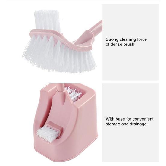 Long Handle Double-sided Toilet Brush Bathroom Accessories Decontamination Tool