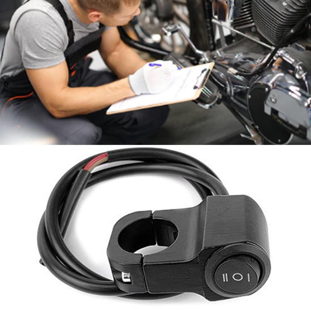 Motorcycle Headlight Switch Aluminum Alloy Motorcycle ON OFF Push Button Handlebar Steering Toggle
