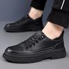 Men Casual Shoes Genuine Leather Business Office Oxford Shoes Outdoor Antiskid Wear-Resistant Running Sneakers Shoes
