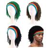Men Women Synthetic Wig False Braid Dreadlocks Beanie Cap Handmade Crochet Hat Cosplay Party Headwear Warm Knitted Wig Hat