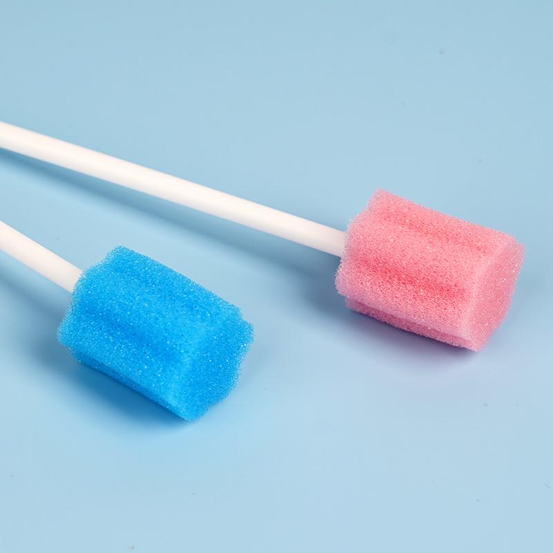 50Pcs Disposable Oral Care Sponge Head with Stick Micro Swabs Mouth Tooth Cleaning Toothbrush Dentistry Material