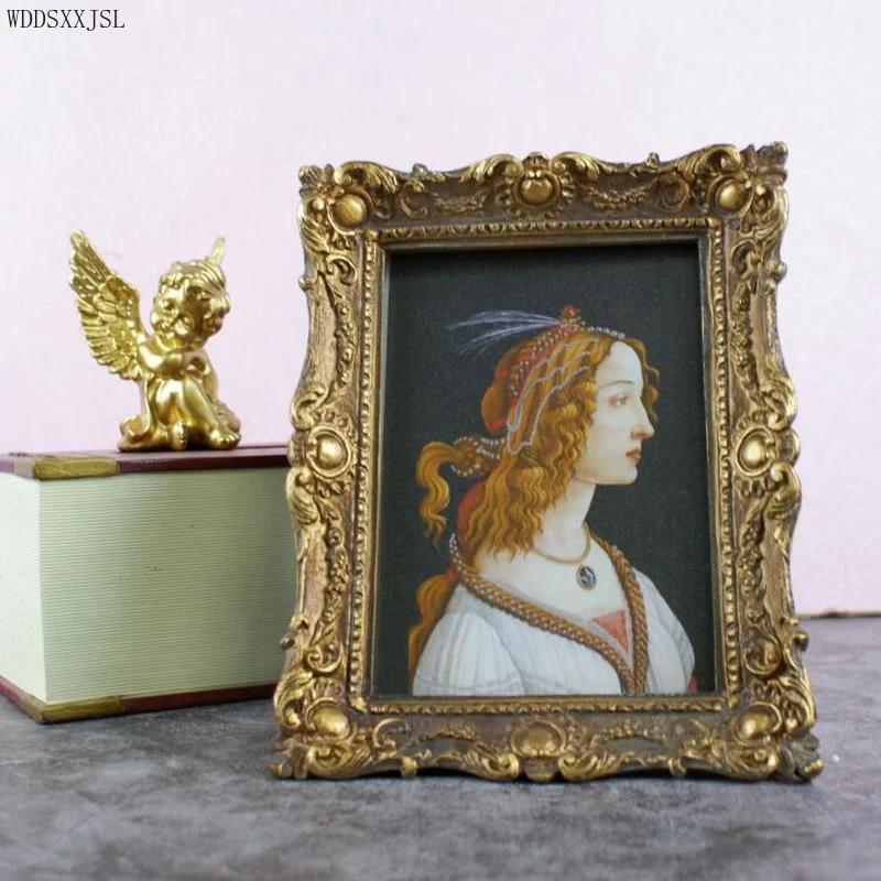 European retro creative desktop photo frame ornaments resin crafts home living room bedroom photo frame ornaments