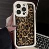 Phone Case for iPhone 17 Air 16E 15 16 Pro Max Fashion Sweet Leopard Print Cover 14 Plus 13 12 Mini Soft Shell Silicone Fundas