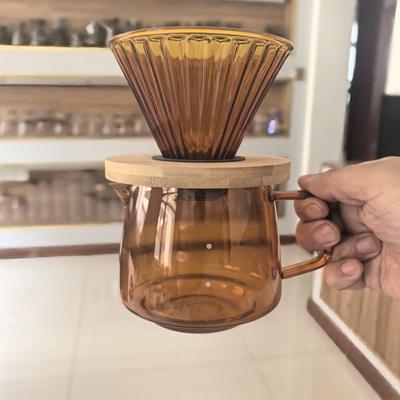 Glas Handaufbrüher V60 Kaffeefilter Kaffeefilterbecher